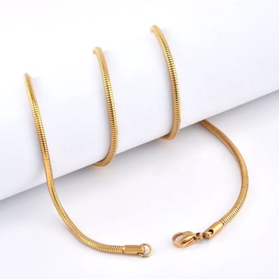 ABkettinkjes - Ketting - Slang - Soepel - Slangenketting - Gold plated - Verguld - 18K