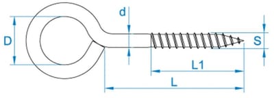 GebuVolco 001 schroefoog 3.45x20x10 mm ijzer vermessingd 001.02010.2020