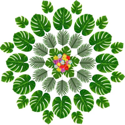 12 stuks Kunstmatig Schildpadblad Tafelmatten Groen 13 Inch Hittebestendig Decoratief Schildpadrugblad green