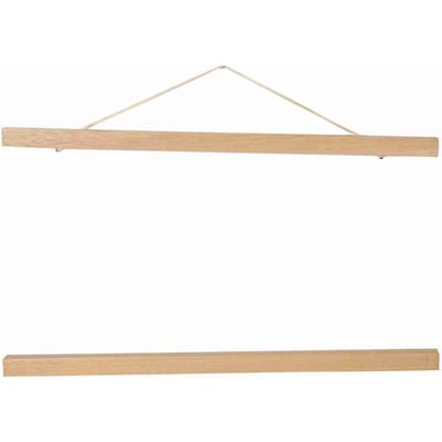 Moderne Magnetische Zaagsel Fotolijst DIY Poster Scroll Prints Kunstwerk Hanger Wit Hout 40CM beige