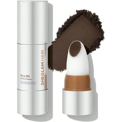Fix & Fill haarlijnpoeder-kruiden, 4-IN-1 haarlijnpoederstick voor haarlijn, gescheiden haar, contourpoeder en wenkbrauwpoeder, snelle oplossing voor dunne haarlijn, haarschaduwpoeder, root touch-up haarpoeder, langdurige resultaten en zal de follikels niet verstoppen, fijne textuur en geen klontering voor dames en heren Geschenk Roze Make-up Strand Festivals Haarverzorging Vakantie Zomer Haaraccessoires Terug naar school Reis