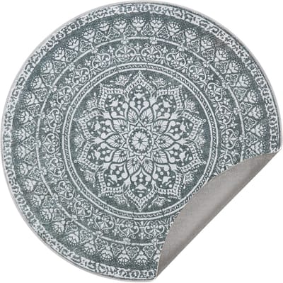 SONGMICS HOME - Tapijt - Rond Vloerkleed - Antislip en Fluffy - Voor Woonkamer en Slaapkamer - Wasbaar
