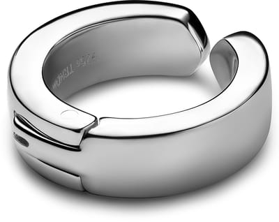 Argentia | 925s | Gerhodineerde Sterling Zilveren Clip Hoepel Oorbel