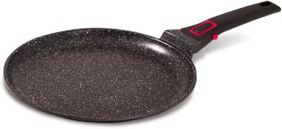 Pannenkoekenpan Keramisch - Grote Koekenpan - Lekker Bakken - Afneembare Handgrepen - 28 cm Diameter - Zwart
