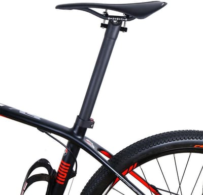 Racefiets Zadel - Ultralicht Zadel - Comfortabel Fietsen - Volledig Koolstofvezel - 27 x 14.3 cm - 3K Glanzend