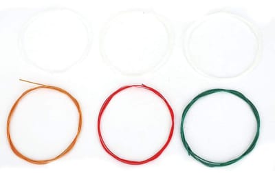 JHUBERS- Ukelele Snaren Set - 6 Stuks E-1/B-2/G-3/D-4/A-5/E-6 - Duurzaam - Koperlegering/Nylon - Hoge Kwaliteit Geluid - Geschikt voor Gitaar