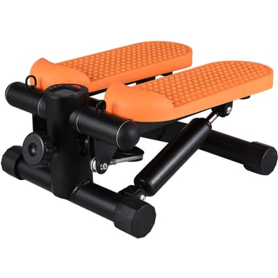 Mini-stepper voor thuisoefeningen met weerstandsbanden LCD-display Capaciteit 100kg Trapstepper Orange orange