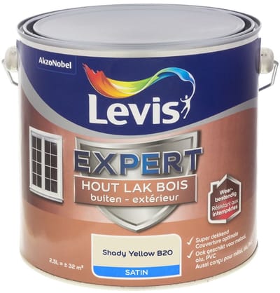 Levis - Expert Hout Lak Buiten Satin Mix - Shady Yellow B20 - Mengverf - 2,5 L