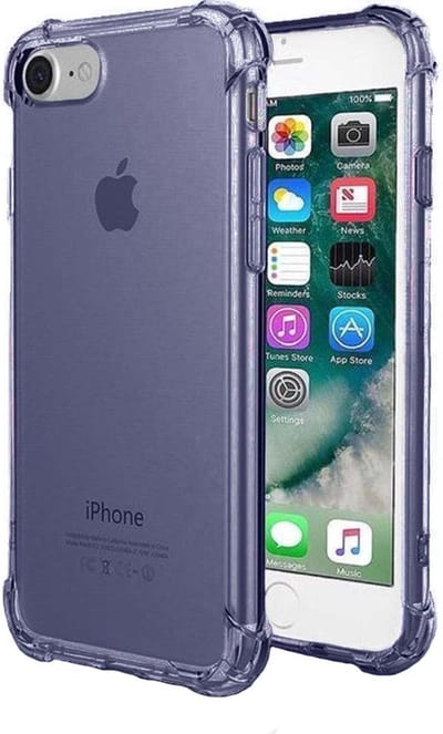 Smartphonica iPhone 6/6s transparant siliconen hoesje - Donkerblauw geschikt voor iPhone 6/6s