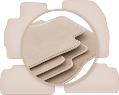 PREMIUM beige vloermatten voor: Mazda 5 II minivan 2010-