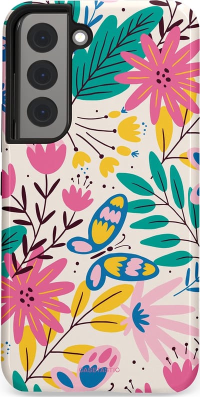 Casetastic Hoesje Geschikt voor Samsung S22 - Stijlvolle Beschermende Duo-layer Case - Lente Leven