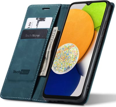 Hoesje geschikt voor Samsung Galaxy A03 - Book Case Leer Slimline Blauw