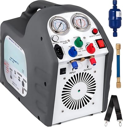 Koelmiddel Herstel Machine -Vacuümpomp- Olieloos- Luchtcompressor- 1440 Rpm Koelmiddelherstel Eenheid - 54x31x45 cm Werkstation
