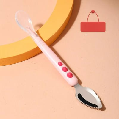 Baby Fruit Schrapmodder Lepel Voederlepel Zachte Siliconen Lepel Baby Gemakkelijk Te Eten Fruitlepel Moeder en Baby Benodigdheden