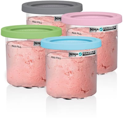 carmdering - IJshouder - Bakjes - Compatibel Met NC299AMZ En NC300 Serie - BPA-Vrij En Vaatwasmachinebestendig - Duurzaam Plastic - Kleurrijke Deksels Voor Opslag - Maak Meer Bevroren Traktaties - 4 Stuks
