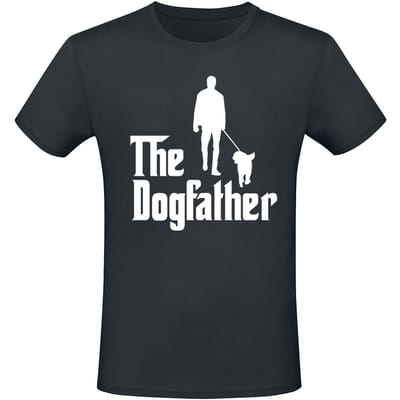 Tierisch - Fun T-shirt - The Dogfather - M tot 3XL - voor Mannen - zwart
