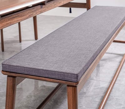 Tuinbank Kussen - Zitkussen Vervanging - Buiten Zitten - Antislip Bevestiging - 100x40cm - Grijs