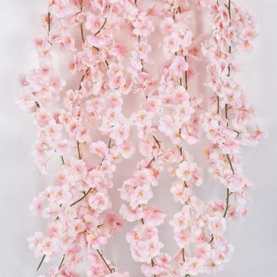 Prachtige 144 Koppen Kersenbloesem Slinger - 4 Stuks Kunstbloemen voor Bruiloft, Fiets, Wanddecoratie en Tuin - 6ft Lange Roze Bloemen Slinger
