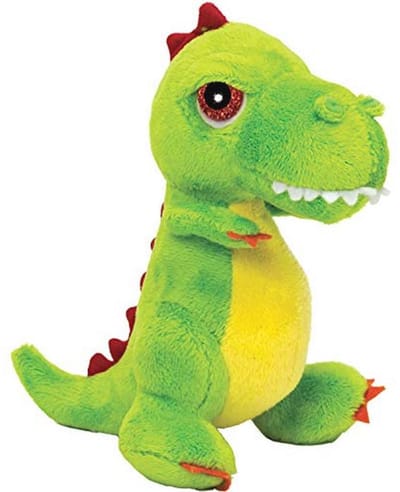 Tyrannosaurus-Rex knuffeldier - Groen 18 cm - Glinsterende Ogen en Pluisvrij Materiaal