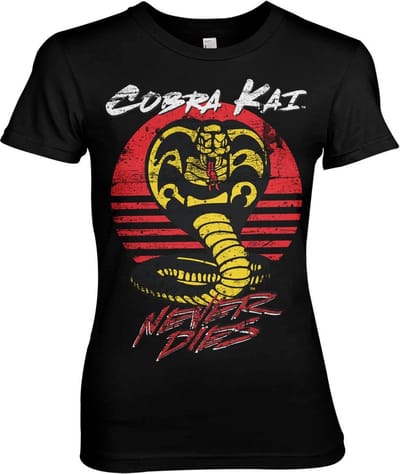 Cobra Kai Never Dies Girly Tee Damen T-Shirt Black-M