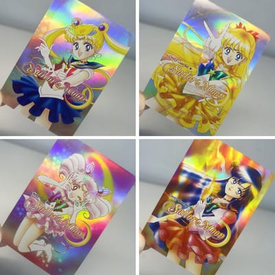 Doe-het-zelf 11 stuks/set Pretty Guardian Sailor Moon Zelfbeheersing Verzamelen Handtekening Ruil Flash Card Anime Kerstcadeau 11pcs yellow