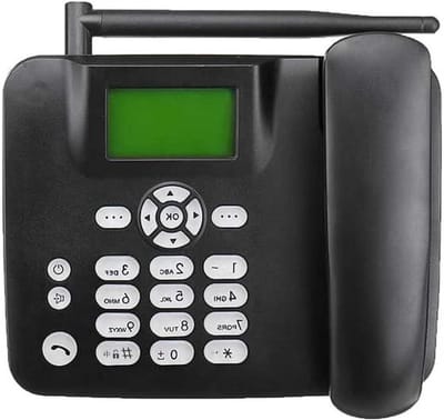 Draadloze Vaste Telefoon - Desktop GSM - Thuis Bellen - Met Externe Antenne - 27 x 19 x 6 cm
