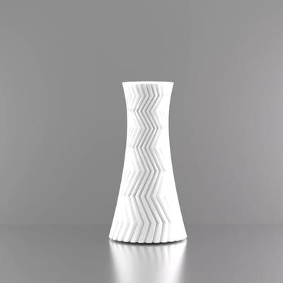 3d-gezellig Illusie - Vaas - Wit - Maat 30 cm - 100% gerecycled PLA (bioplastic)