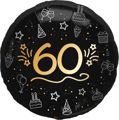 Folat - Folieballon shining glam 60 jaar - 45 cm