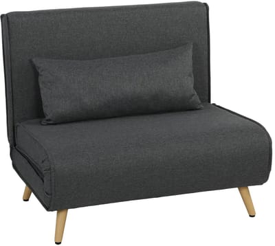 Slaapstoel - Uitklapbaar - Slaapbank - Logeerbed - Zetelbed - Slaapfauteuil - Vouwbed - 1 persoons - Zeer comfortabel - Grijs