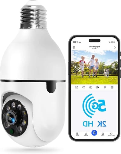 Beveiligingscamera Buiten - Draadloze Camera - Huisbewaking - 2K Kleuren Nachtzicht - 7 x 7 x 15.5 cm - Wit