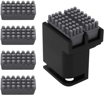 3D Printer Siliconen Mondborstel met Dubbele Borstels en 4 Extra Siliconen Borstels voor P1S/P1P/X1C/X1E Modellen, Ideaal voor Onderhoud en Reiniging van 3D Print Nozzles