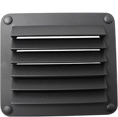 Ventilatierooster - Ontluchter Afdekking - Luchtstroom Reguleren - Sterk Nylon Plastic - 3 Inch - Zwart