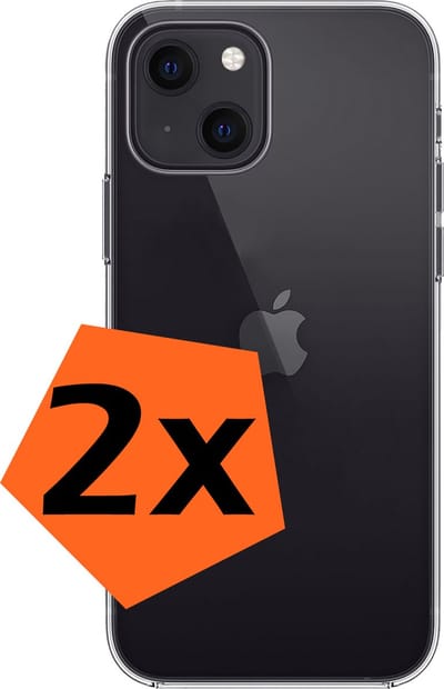 Hoes - 2 Stuks - Geschikt voor Apple iPhone 15 - Sterk & Shockproof - Case Siliconen - Back Cover - Telefoon Hoes - Transparant
