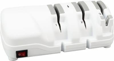 TIM®Messenslijper - Messenslijper Elektrisch - Messenslijpers - Messen Slijper - Wit - 22cm x 11cm x 8cm