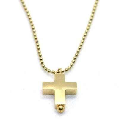 Heren ketting - Goud RVS Kruis - 74cm