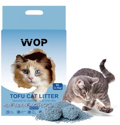 TOFU kattenbakvulling - Babypoeder - WOP - Kattoilet - 6L - 2.5KG