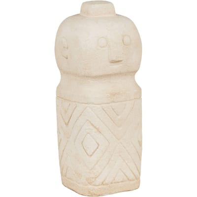 Cement Beige Keramiek Decoratie 6,5x6,5x15 cm - House Nordic - Decoratieve objecten - Beige - Keramiek