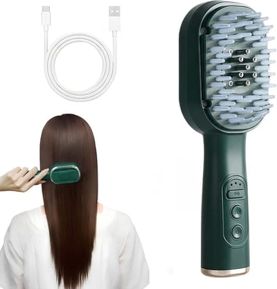 Draadloze en Draagbare Hoofdmassager met 4 Functies voor Haargroei, Inclusief Rood Blauw Lichttherapie en 3 Massagemodi voor Optimale Haarverzorging