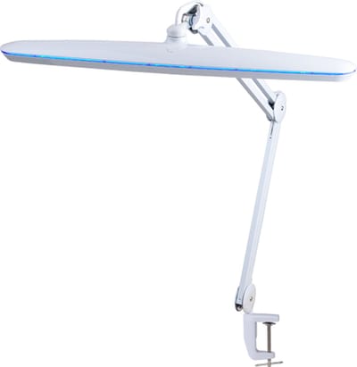 SBR Deluxe - Daglichtlamp Bureaulamp LED - Dimbaar - 3 lichtkleuren – met tafelklem - Wit