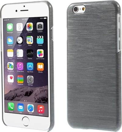 Peachy Brushed hardcase geschikt voor iPhone 6 Plus 6s Plus hoesje - Grijs