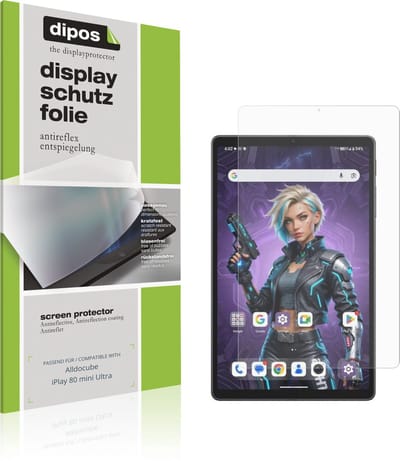 dipos – 2x Matte Beschermfolie geschikt voor Alldocube iPlay 80 mini Ultra | Krasbestendige & antireflecterende Screenprotector Ultra-Thin