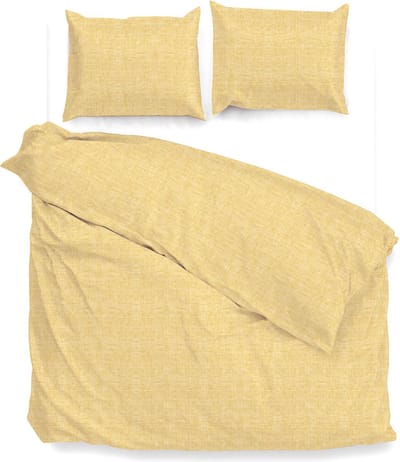 ZoHome Lino Dekbedovertrek - Lits-jumeaux - 240x200/220 cm - Aspen Yellow