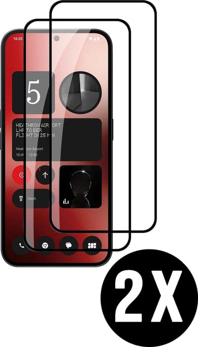 Casemania Glas Geschikt voor Nothing Phone 2 (a) Screenprotector Glas Gehard - Tempered Glass - Volledige Bescherming - 2 Stuks