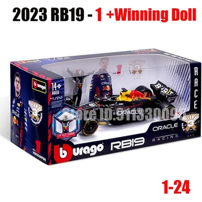 Bburago 1:24  Mclaren F1 Team+Winnende Pop  4 # Lando Norris 81 # Oscar Piastri Verf Formule 1 Legering Super Speelgoedauto Model