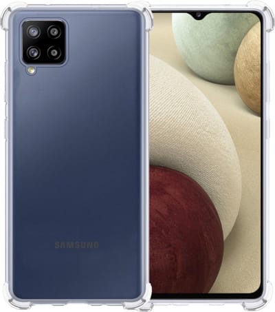 Hoesje - Geschikt voor Samsung Galaxy A12 - Sterk & Shockproof - Siliconen Case - Back Cover - Telefoon Hoes Shock Proof - Telefoonhoesjes - Transparant