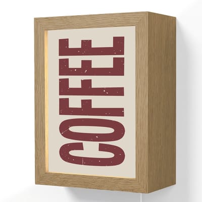 Wandlamp 15x20 cm - Oplaadbaar - Koffie -Japandi - Rood - Vintage - Wandlampen binnen woonkamer - Slaapkamer lamp met kabel - Decoratieve nachtlamp - Vloerlamp snoer