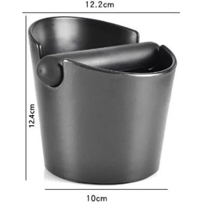 Zwarte Koffie Klopbox Espresso Afvalbak Voor Koffiedik met Verwijderbare Klopbalk en Antislip Basis Barista Maalsel Afvalbak gray