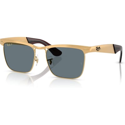 Zonnebril 0RB3875 WAYFARER DELUXE GEZANDSTRAALD LEGEND GOLD DONKERBLAUW GEPOLARISEERD 92763R56 Gepolariseerd [Ray-Ban]