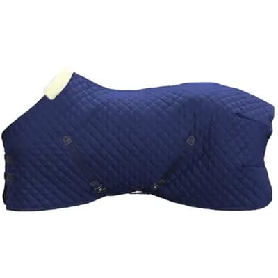 Kentucky Horsewear - Staldeken - 600D - 70 cm / 3'6 - Vegan konijnenvacht - Marineblauw