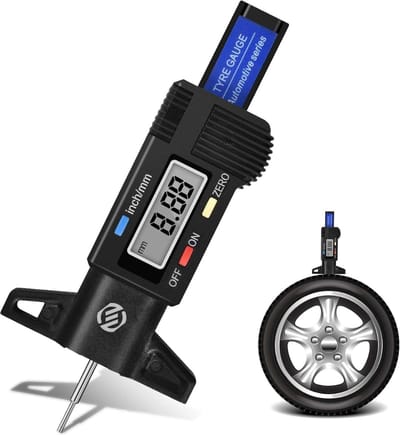 Equivera Bandenprofielmeter - Bandenspanningsmeter - Bandendrukmeter - Profielmeter - Profieldiepte Meter Autobanden - Profieldieptemeter - Bandenprofielmeters - Bandenprofiel Meter - Bandenprofielmeter Digitaal
